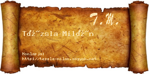 Tézsla Milán névjegykártya